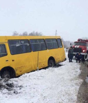 Автобус "Нововолинськ - Луцьк" злетів у кювет