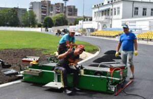 У Нововолинську триває реконструкція міського стадіону. ФОТО У Нововолинську триває реконструкція міського стадіону. ФОТО