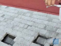 Бруківка урочисто відкритого та оновленого у Нововолинську стадіону провалюється під землю Бруківка урочисто відкритого та оновленого у Нововолинську стадіону провалюється під землю