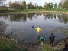 У Жовтневому мешканці наводять порядки на кладовищах та озері У Жовтневому мешканці наводять порядки на кладовищах та озері