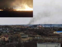 Поблизу АЗС та хутора, де проживають люди горить сухостій! (ВІДЕО) Поблизу АЗС та хутора