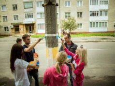 На вулицях Нововолинська з’явилися “патріотичні” стовпи На вулицях Нововолинська з'явилися "патріотичні" стовпи