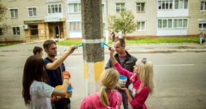 На вулицях Нововолинська з’явилися “патріотичні” стовпи На вулицях Нововолинська з'явилися "патріотичні" стовпи