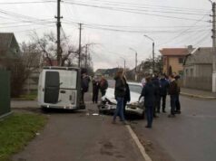 ДТП на Миру та Сковороди: від удару перевернувся мікроавтобус із пасажирами ДТП на Миру та Сковороди: від удару перевернувся мікроавтобус із пасажирами