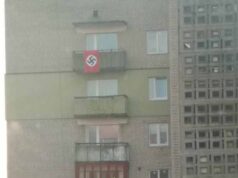 На 15 мікрорайоні вивісили свастику На 15 мікрорайоні вивісили свастику