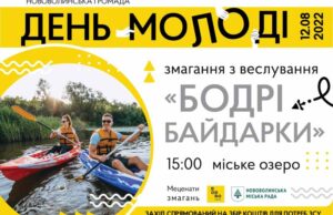 «Бодрі байдарки»: 12 серпня на Нововолинському міському озері вперше проведуть змагання з веслування на байдарках «Бодрі байдарки»: 12 серпня на Нововолинському міському озері вперше проведуть змагання з веслування на байдарках