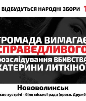 "Народні збори": вимагатимуть справедливого розслідування справи Катерини Литкіної