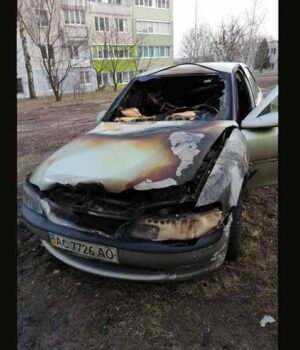 Спалили Opel Vectra