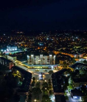 dji_0861-kopyya Нічний Нововолинськ з висоти пташиного польоту