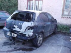 У центрі міста спалили автомобіль на польських номерах У центрі міста спалили автомобіль на польських номерах