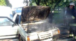 На Інтернаціональній згоріло авто На Інтернаціональній згоріло авто