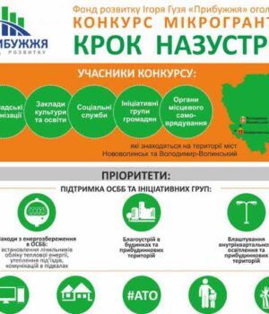 Фонд розвитку «Прибужжя» оголошує конкурс міні-грантів «Крок назустріч»