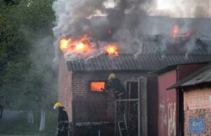 Горіла будівля біля Центрального ринку Горіла будівля біля Центрального ринку