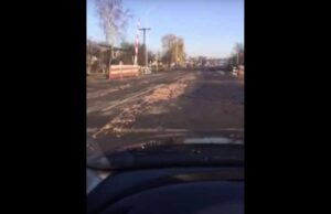 В районі «Курчака» по дорозі розкидані курячі відходи В районі «Курчака» по дорозі розкидані курячі відходи