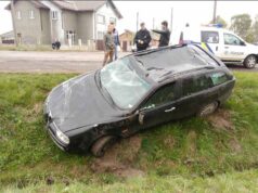 В районі АЗС ОККО перекинувся автомобіль В районі АЗС ОККО перекинувся автомобіль