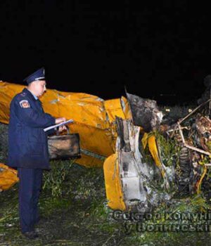 На Волині розбився літак: пілот загинув