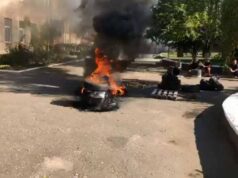 Біля ДП «Волиньвугілля» горіли шини. Триває 10-й день протестів шахтарів! Біля ДП «Волиньвугілля» горіли шини. Триває 10-й день протестів шахтарів!