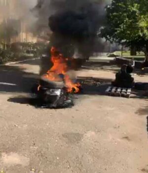 protestyshaxtariv_1 Біля ДП «Волиньвугілля» горіли шини. Триває 10-й день протестів шахтарів!