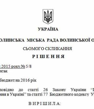 Про міський бюджет на 2016 рік (рішення міськвиконкому від 24 грудня 2015 року)