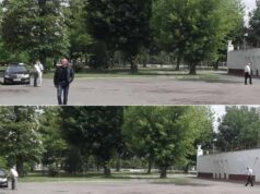 Фотозагадка. Що міряє міський голова біля стадіону? Фотозагадка. Що міряє міський голова біля стадіону?