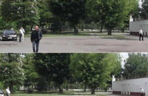 Фотозагадка. Що міряє міський голова біля стадіону? Фотозагадка. Що міряє міський голова біля стадіону?