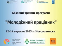 Запрошуємо представників Волинської області до участі у Базовий тренінг «Молодіжний працівник» у Нововолинську Запрошуємо-представників-Волинської-області-до-участі-у-Базовий-тренінг-«Молодіжний-працівник»-у-Нововолинську