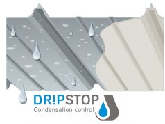 DR!PSTOP – чудовий матеріал для покрівлі, який має магічні властивості у створенні сухого та комфортного... Купити Антиконденсаційна плівка Drip Stop Покриття DR!PSTOP для металевого даху Магазин Еліт Буд