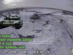 Воїни 92 ОШБр знесли башту російському танку ударним безпілотником. ВIДЕО Воїни-92-ОШБр-знесли-башту-російському-танку-ударним-безпілотником.-ВiДЕО