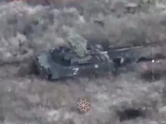 Знищення російського танка прямим влучанням дрона-камікадзе. ВIДЕО Знищення-російського-танка-прямим-влучанням-дрона-камікадзе.-ВiДЕО