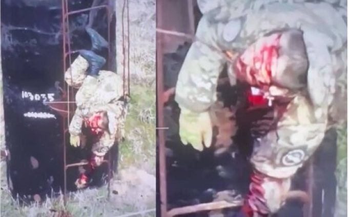 Тіло окупанта повисло на вежі після того, як він хотів вкрасти український FPV-дрон. ВIДЕО 18+ Тіло-окупанта-повисло-на-вежі-після-того,-як-він-хотів-вкрасти-український-fpv-дрон.-ВiДЕО-18+
