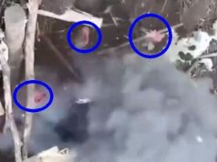 Шматки окупанта летять у різні боки після вибуху гранати. ВIДЕО 18+ Шматки-окупанта-летять-у-різні-боки-після-вибуху-гранати.-ВiДЕО-18+