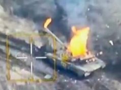 Ворожий танк Т-72 догорає поблизу Тернів на Донеччині. ВIДЕО Ворожий-танк-Т-72-догорає-поблизу-Тернів-на-Донеччині.-ВiДЕО