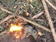 В окупанта палає голова від влучного скиду боєприпаса. ВIДЕО 18+ В-окупанта-палає-голова-від-влучного-скиду-боєприпаса.-ВiДЕО-18+