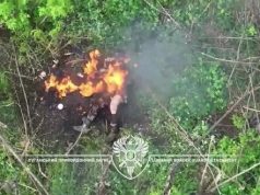 Окупант горить живцем на Бахмутському напрямку. ВIДЕО 18+ Окупант-горить-живцем-на-Бахмутському-напрямку.-ВiДЕО-18+