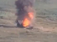 Пряме влучання артснаряду у ворожий танк. ВIДЕО Пряме-влучання-артснаряду-у-ворожий-танк.-ВiДЕО