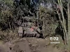Українські захисники знищили російський танк Т-72. ВIДЕО Українські-захисники-знищили-російський-танк-Т-72.-ВiДЕО