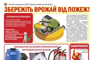 Недопустимо пожеж під час жнив!