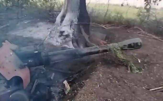 Українські захисники вщент знищили замасковану ворожу гаубицю Д-30. ВIДЕО Українські-захисники-вщент-знищили-замасковану-ворожу-гаубицю-Д-30.-ВiДЕО