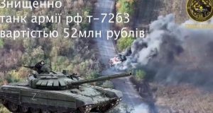 Українські захисники знищили російський танк Т-72Б3 вартістю 52 мільйони рублів. ВIДЕО Українські-захисники-знищили-російський-танк-Т-72Б3-вартістю-52-мільйони-рублів.-ВiДЕО