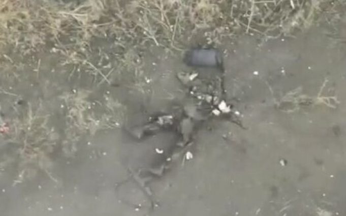 У росіянина зникла голова, після того як він ударив рукою український дрон-камікадзе. ВIДЕО У-росіянина-зникла-голова,-після-того-як-він-ударив-рукою-український-дрон-камікадзе.-ВiДЕО