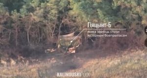 Білоруські добровольці знищили замасковану ворожу гармату 2А36 “Гіацинт-Б”. ВIДЕО Білоруські-добровольці-знищили-замасковану-ворожу-гармату-2А36-“Гіацинт-Б”.-ВiДЕО