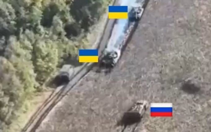 Два українські танки упритул рознесли на друзки ворожий БТР-82А на Курщині. ВIДЕО Два-українські-танки-упритул-рознесли-на-друзки-ворожий-БТР-82А-на-Курщині.-ВiДЕО
