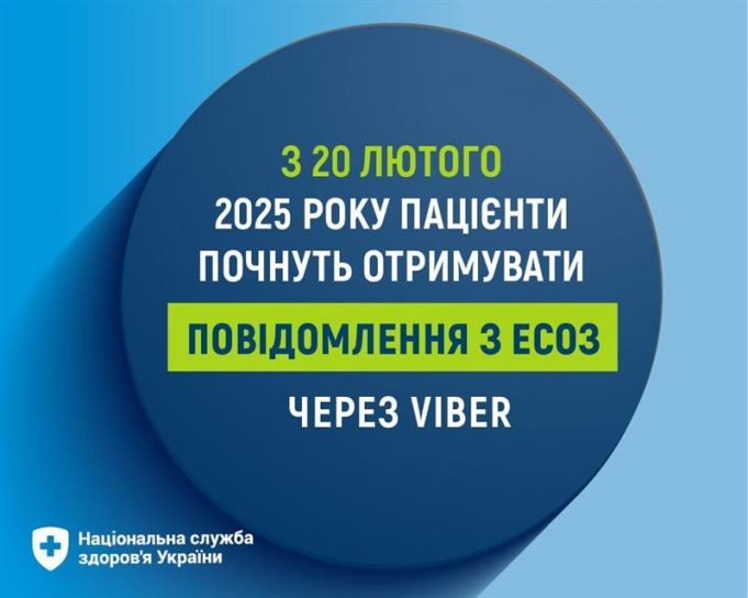 З 20 лютого 2025 року пацієнти почнуть отримувати повідомлення з ЕСОЗ через Viber З-20-лютого-2025-року-пацієнти-почнуть-отримувати-повідомлення-з-ЕСОЗ-через-viber