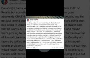 Трамп назвав путіна БОЖЕВІЛЬНИМ (ВІДЕО) Трамп назвав путіна БОЖЕВІЛЬНИМ (ВІДЕО)