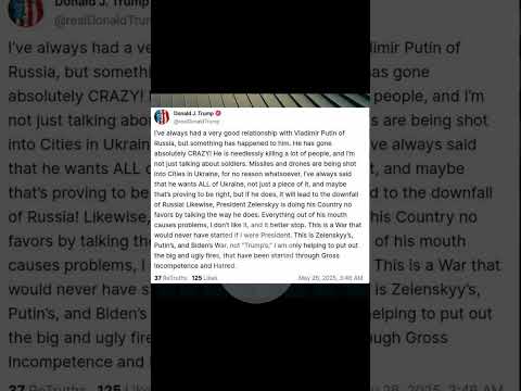 Трамп назвав путіна БОЖЕВІЛЬНИМ (ВІДЕО) Трамп назвав путіна БОЖЕВІЛЬНИМ (ВІДЕО)