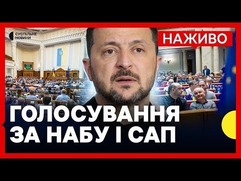 НАЖИВО | ГОЛОСУВАННЯ за незалежність САП І НАБУ | Розгляд законопроєкту Зеленського (ВІДЕО) НАЖИВО | ГОЛОСУВАННЯ за незалежність САП І НАБУ | Розгляд законопроєкту Зеленського (ВІДЕО)