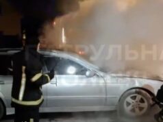 У місті на Волині горів автомобіль. ВІДЕО У-місті-на-Волині-горів-автомобіль.-ВІДЕО