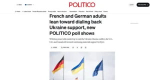 У Франції та Німеччині зменшується підтримка допомоги Україні — Politico У Франції та Німеччині зменшується підтримка допомоги Україні — Politico