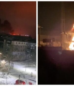 В окупованому-Бердянську-прогриміли-вибухи-і загорілись-підстанція:-у місті-блекаут-(відео)
