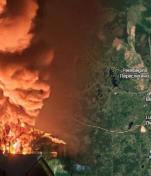 Ukraina odpowiedziała Moskwie. Potężny pożar w głębi Rosji, kula ognia nad bazą paliw